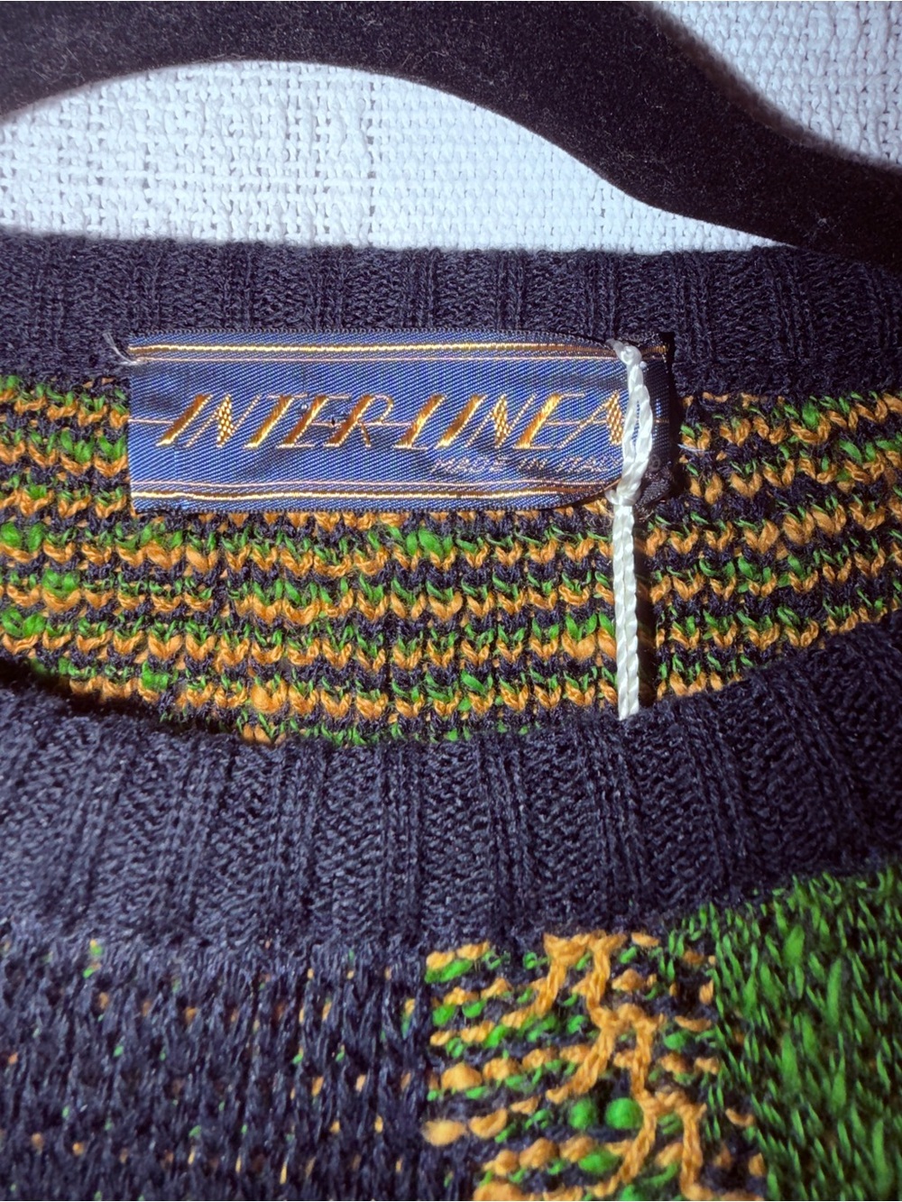 Vtg 80s Italian Abstract Oversized Grandpa Core Art Teacher Chic Sweater NWT - Picture 4 of 10